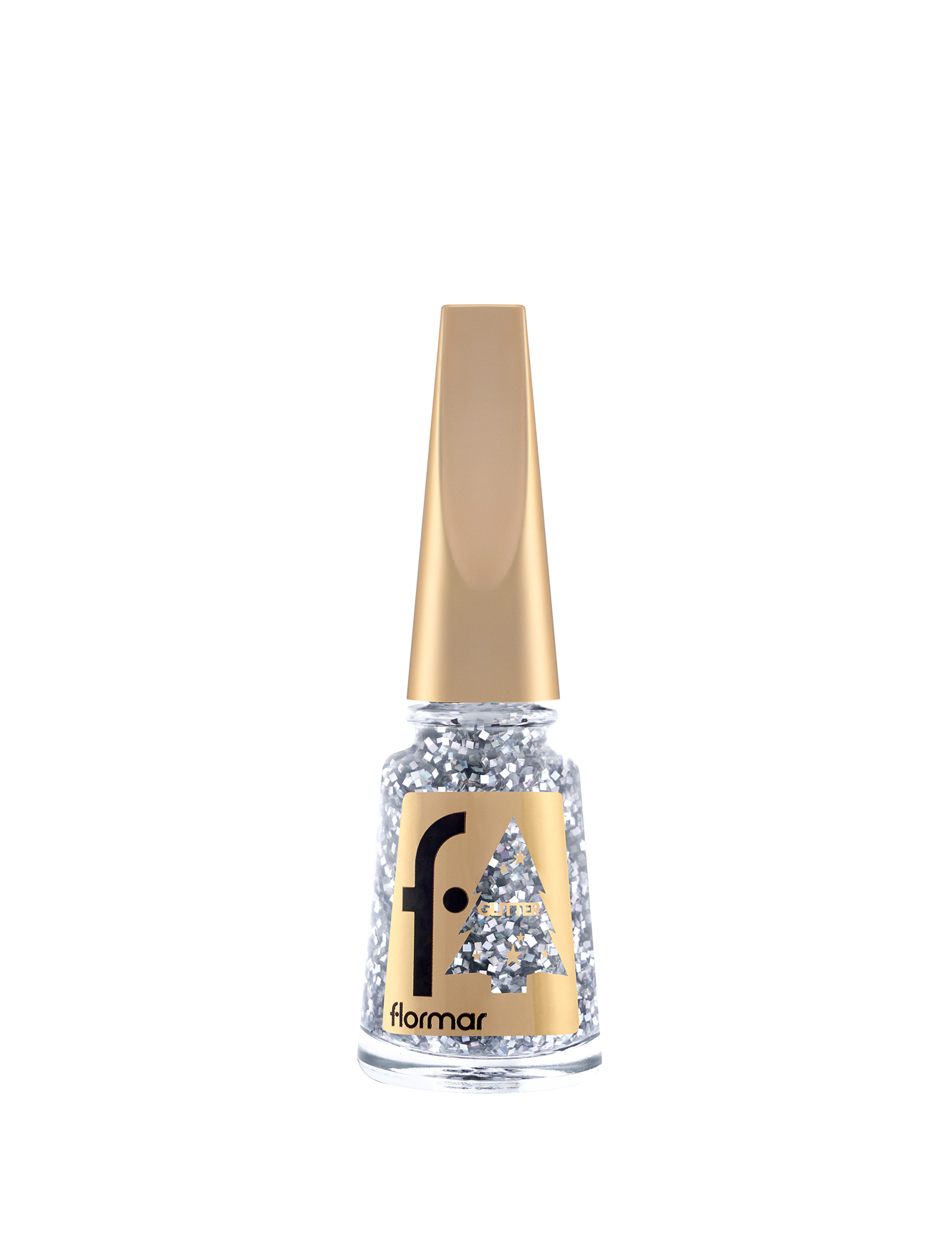 Glitter Semi – Transparent & Bright Finish Silvery Nail Polish